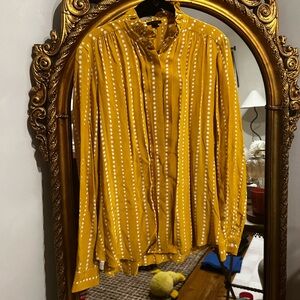 Yellow Polka Dot Button Down Shirt